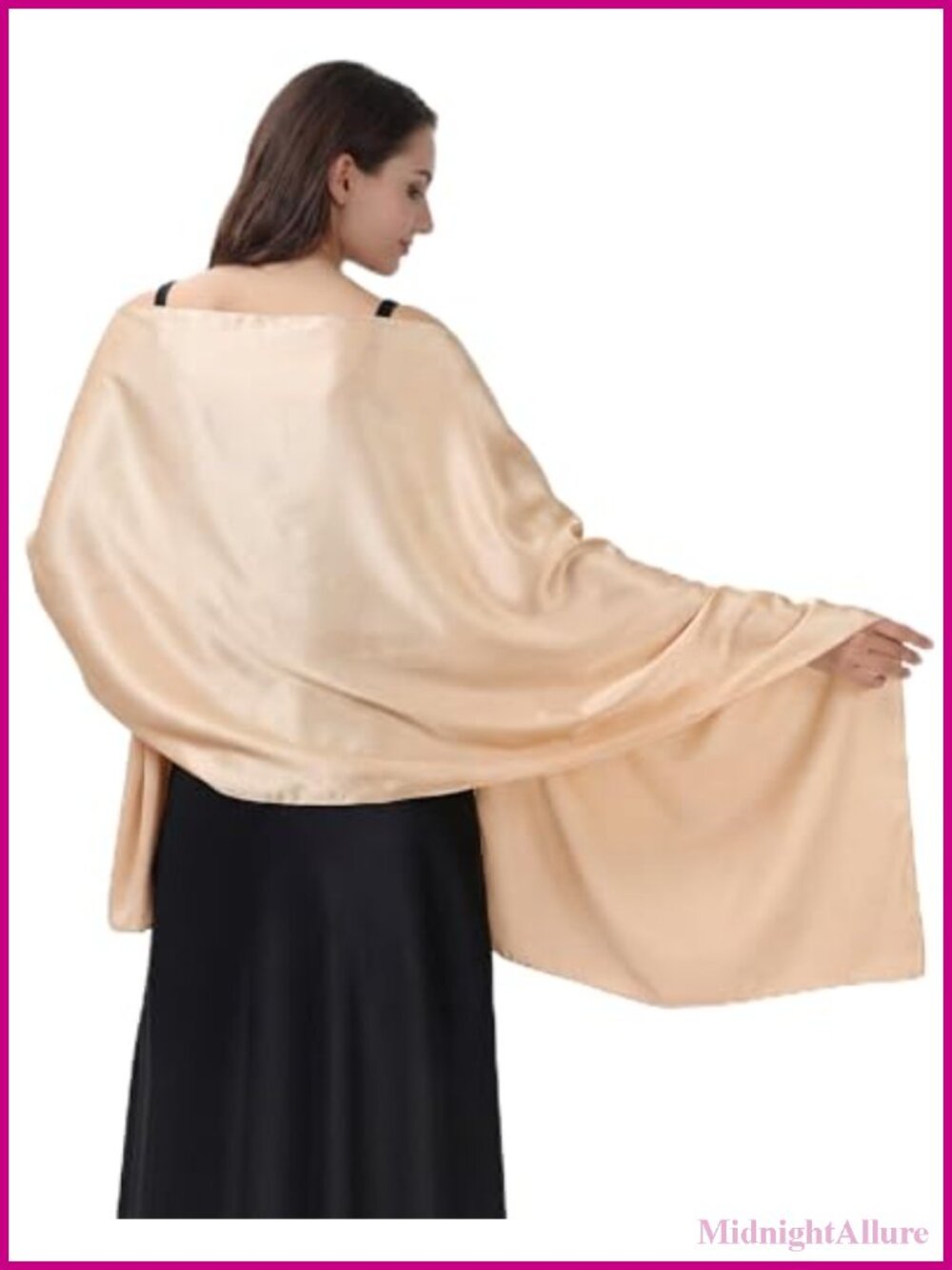 Satin Shawl Evening Wrap for Dresses Wedding Party Scarves